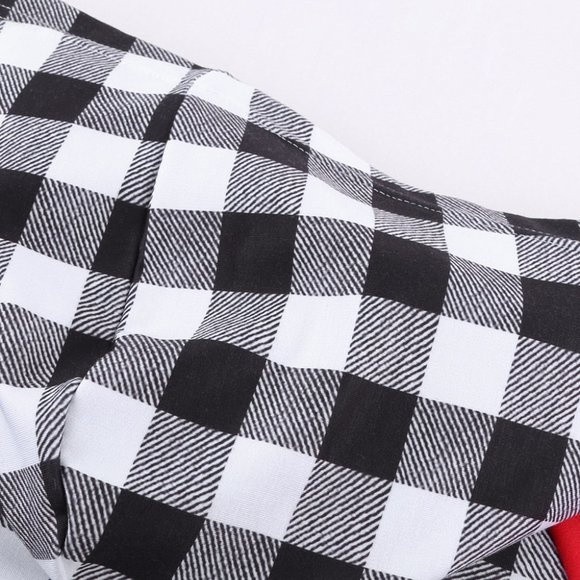 Christmas Tree Plaid Pattern Asymmetric Zip Hoodie light weight - Picture 9 of 12